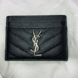 Black Saint Laurent card holder